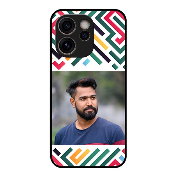 Oppo Reno 15C 5G Custom Glass Phone Case - Colorful Maze Pattern Design Oppo Reno 15C 5G Custom Glass Phone Case - Colorful Maze Pattern Design