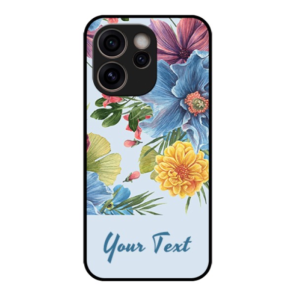 Oppo Reno 15C 5G Custom Glass Phone Case - Stunning Watercolored Flowers Painting Design Oppo Reno 15C 5G Custom Glass Phone Case - Stunning Watercolored Flowers Painting Design