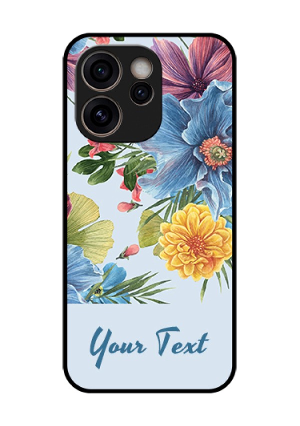 Oppo Reno 15C 5G Custom Glass Phone Case - Stunning Watercolored Flowers Painting Design