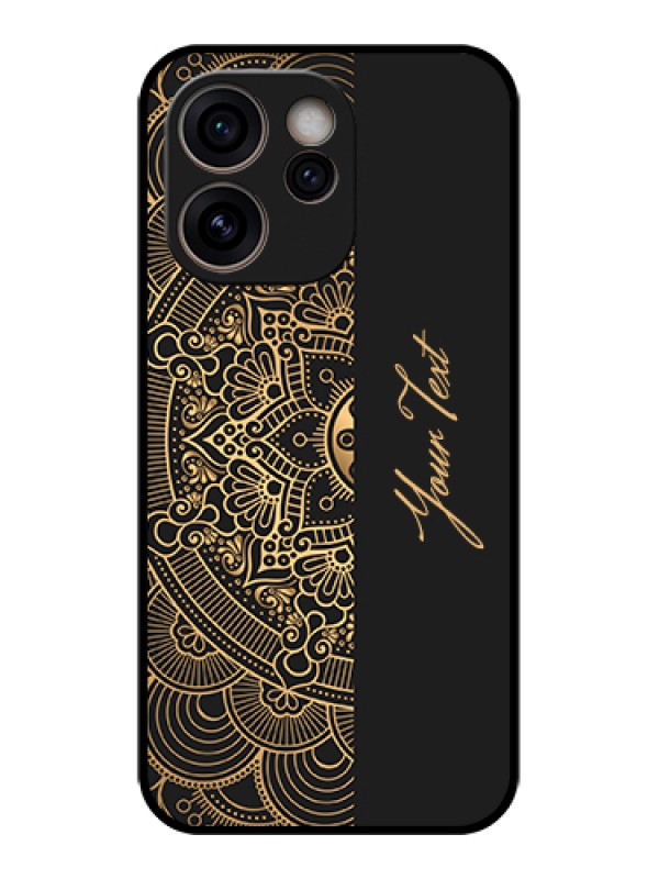 Custom Oppo Reno 15C 5G Custom Glass Phone Case - Mandala Art With Custom Text Design