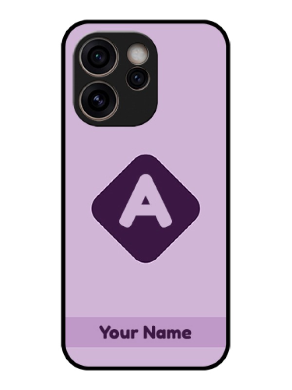 Custom Oppo Reno 15C 5G Custom Glass Phone Case - Custom Letter In Curved Badge Design