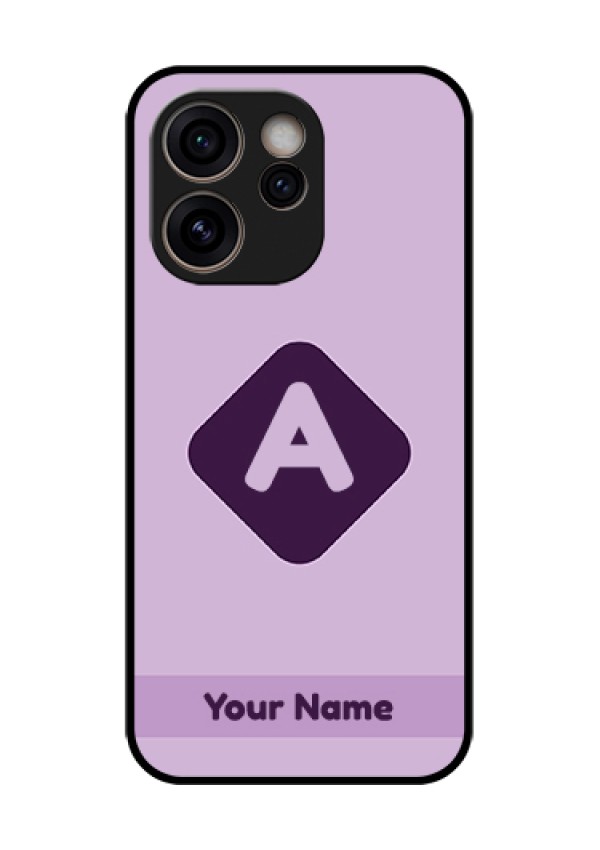 Oppo Reno 15C 5G Custom Glass Phone Case - Custom Letter In Curved Badge Design