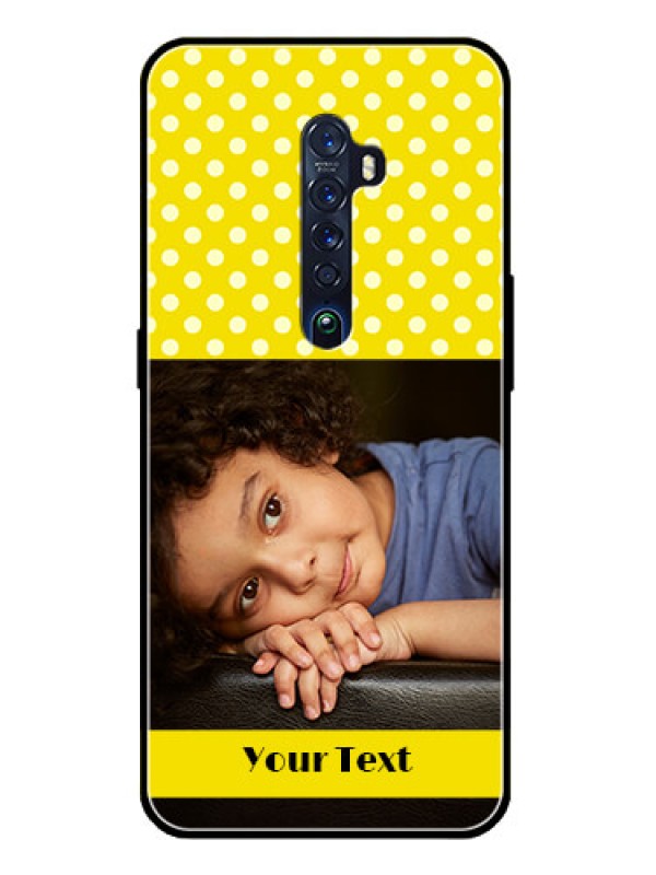 Custom Reno 2 Custom Glass Phone Case  - Bright Yellow Case Design