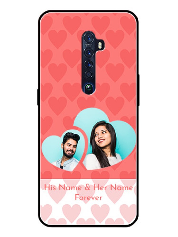 Custom Reno 2 Personalized Glass Phone Case  - Couple Pic Upload Design