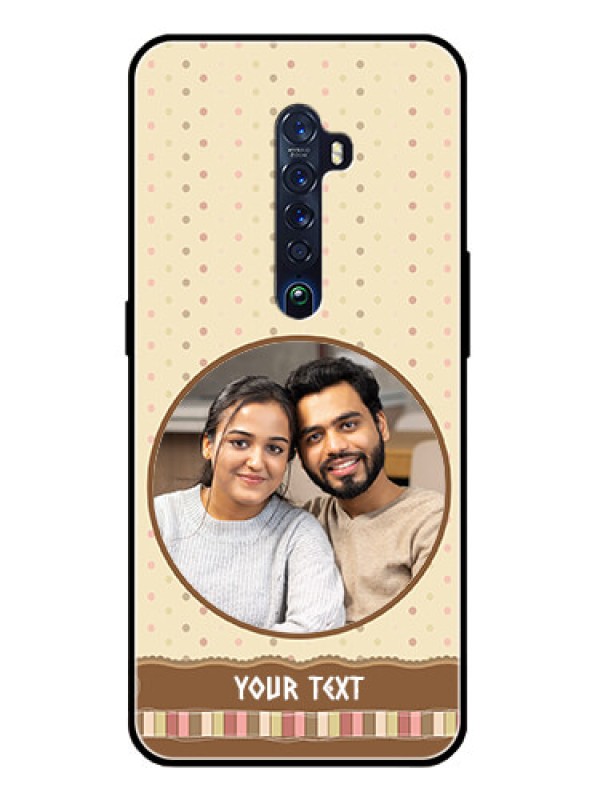 Custom Reno 2 Custom Glass Mobile Case  - Brown Dotted Mobile Case Design