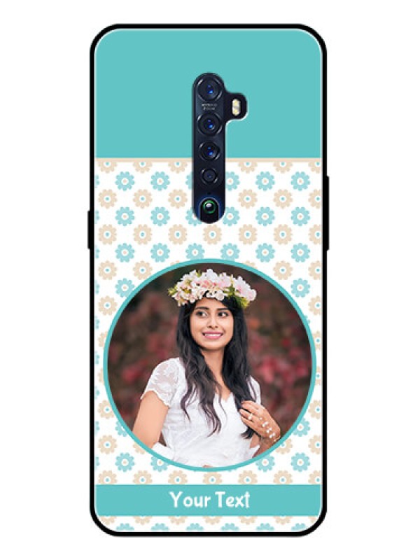 Custom Reno 2 Custom Glass Mobile Case  - Beautiful Flowers Design