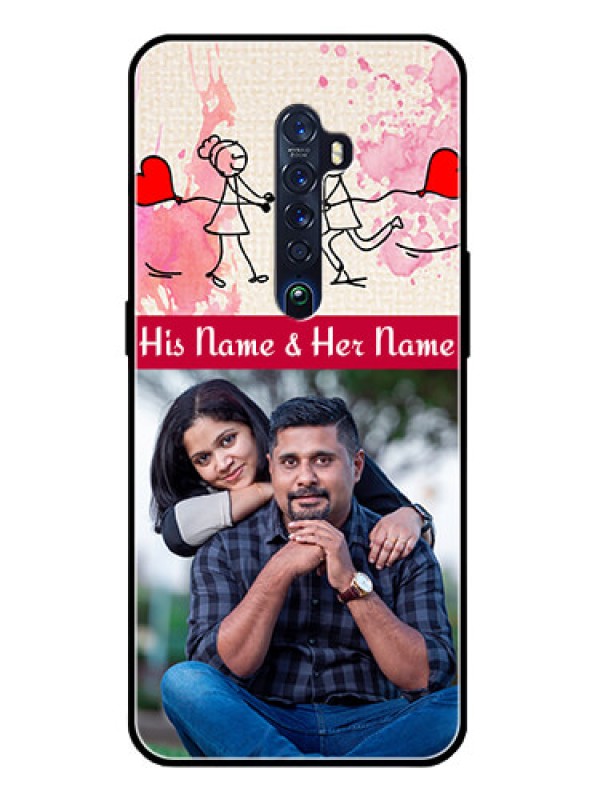 Custom Reno 2 Photo Printing on Glass Case  - You and Me Case Design