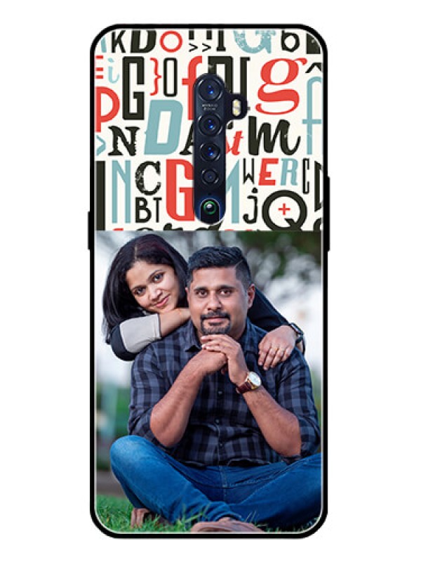 Custom Reno 2 Personalized Glass Phone Case  - Alphabet Design