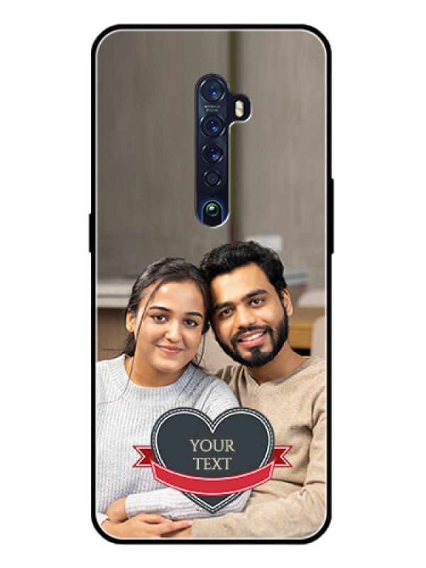 Custom Reno 2 Custom Glass Phone Case  - Just Married Couple Design