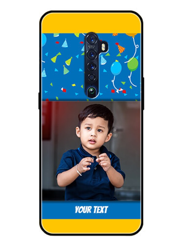 Custom Reno 2 Custom Glass Mobile Case  - Birthday Wishes Design