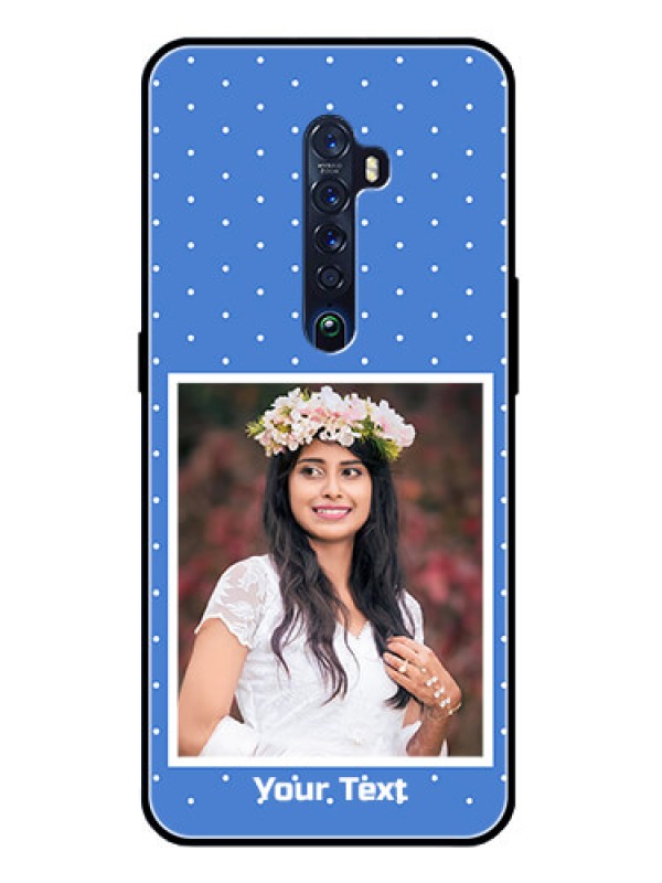 Custom Reno 2 Photo Printing on Glass Case  - Polka dots design