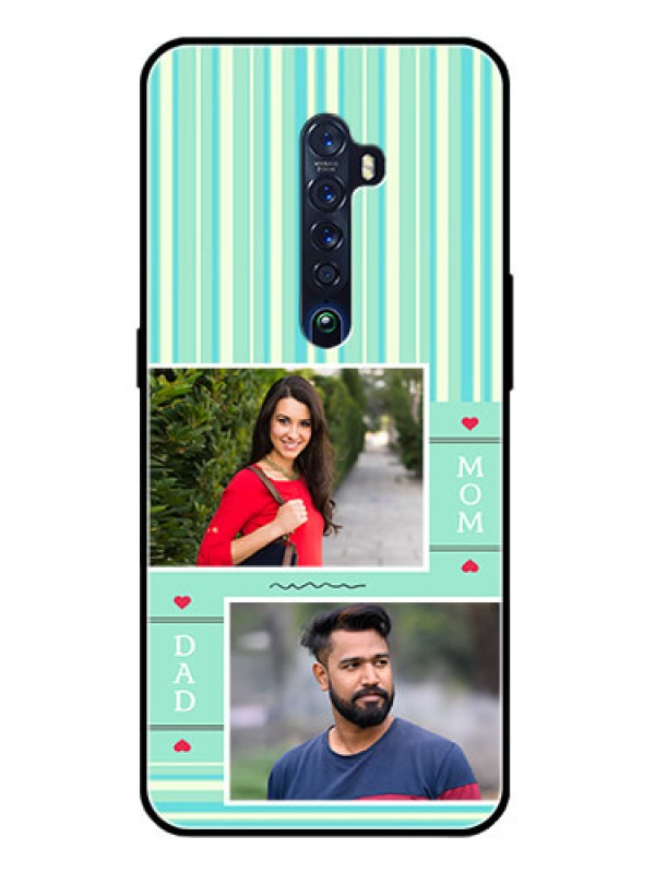 Custom Reno 2 Custom Glass Phone Case  - Mom & Dad Pic Design