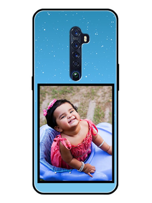 Custom Reno 2 Custom Glass Mobile Case  - Wave Pattern Colorful Design