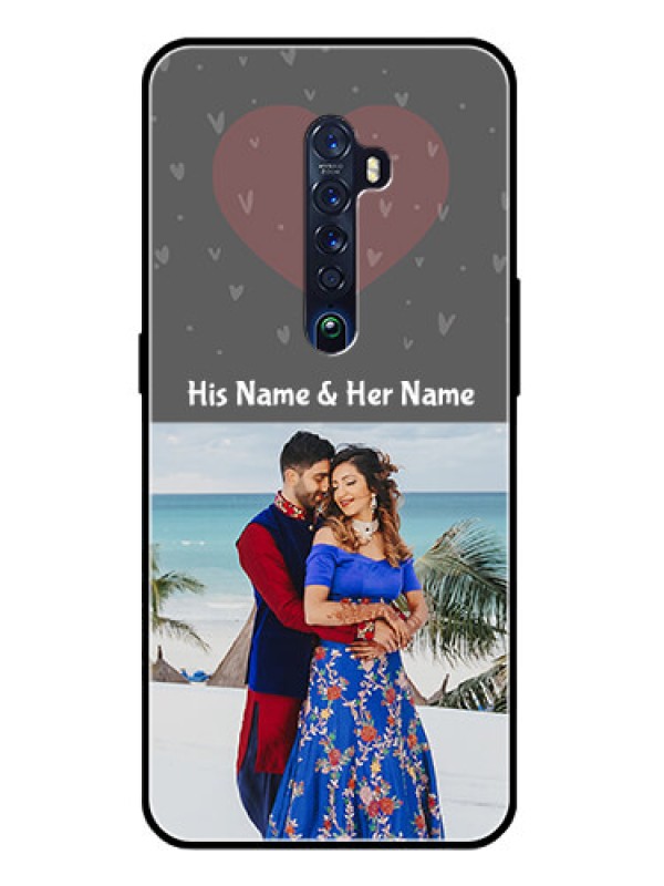 Custom Reno 2 Custom Glass Mobile Case  - Buy Love Design with Photo Online