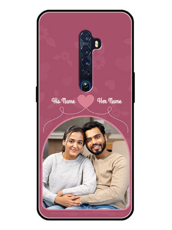 Custom Reno 2 Photo Printing on Glass Case  - Love Floral Design