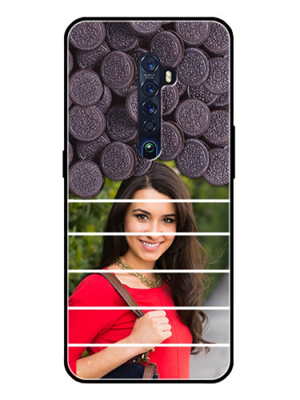 Custom Reno 2 Custom Glass Phone Case  - with Oreo Biscuit Design
