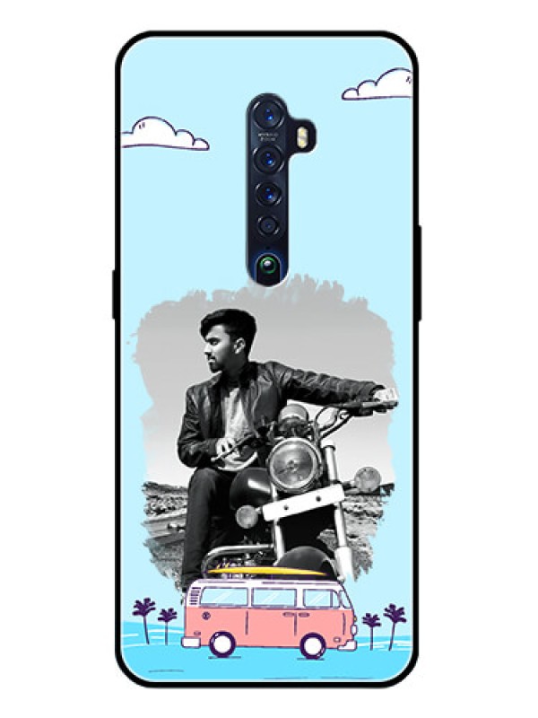 Custom Reno 2 Photo Printing on Glass Case  - Travel & Adventure Design