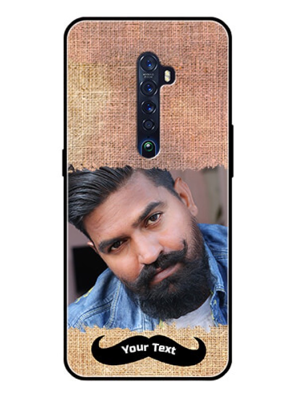 Custom Reno 2 Personalized Glass Phone Case  - with Texture Design
