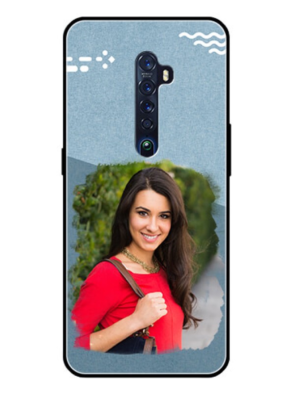 Custom Reno 2 Custom Glass Mobile Case  - Grunge Line Art Design