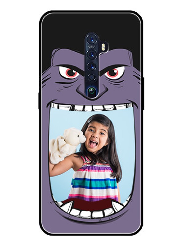 Custom Reno 2 Custom Glass Phone Case  - Angry Monster Design
