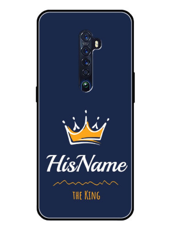 Custom Reno 2 Glass Phone Case King with Name