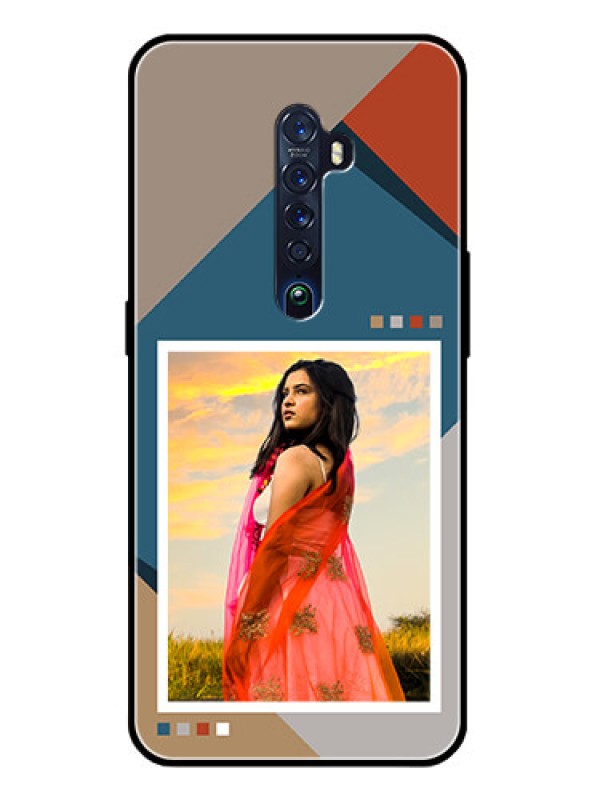 Custom Oppo Reno 2 Personalized Glass Phone Case - Retro color pallet Design