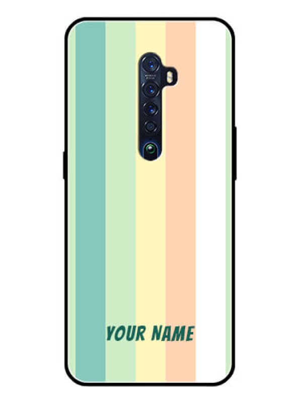 Custom Oppo Reno 2 Photo Printing on Glass Case - Multi-colour Stripes Design