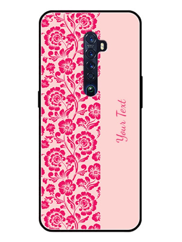 Custom Oppo Reno 2 Custom Glass Phone Case - Attractive Floral Pattern Design