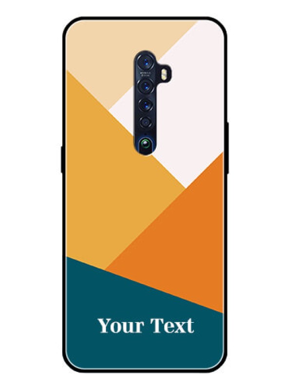 Custom Oppo Reno 2 Personalized Glass Phone Case - Stacked Multi-colour Design