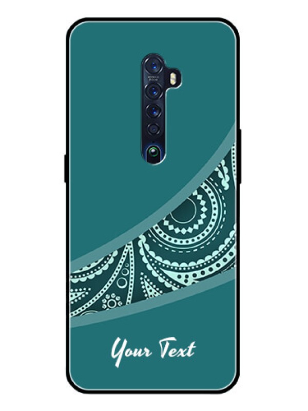 Custom Oppo Reno 2 Photo Printing on Glass Case - semi visible floral Design