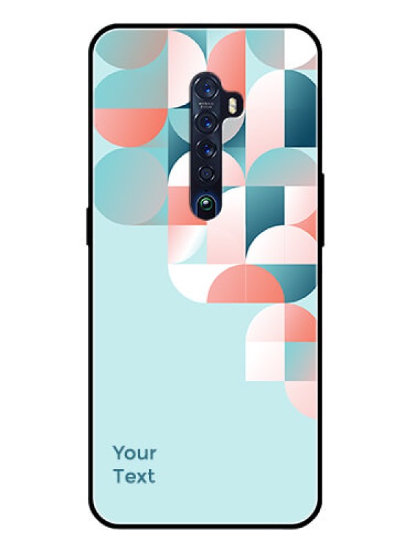 Custom Oppo Reno 2 Custom Glass Phone Case - Stylish Semi-circle Pattern Design