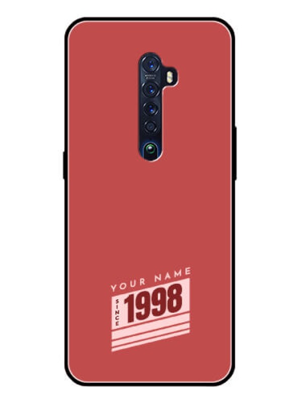 Custom Oppo Reno 2 Custom Glass Phone Case - Red custom year of birth Design