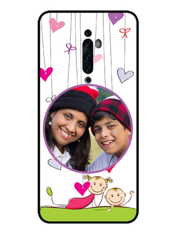 Custom Oppo Reno 2F Photo Printing on Glass Case  - Cute Kids Phone Case Design