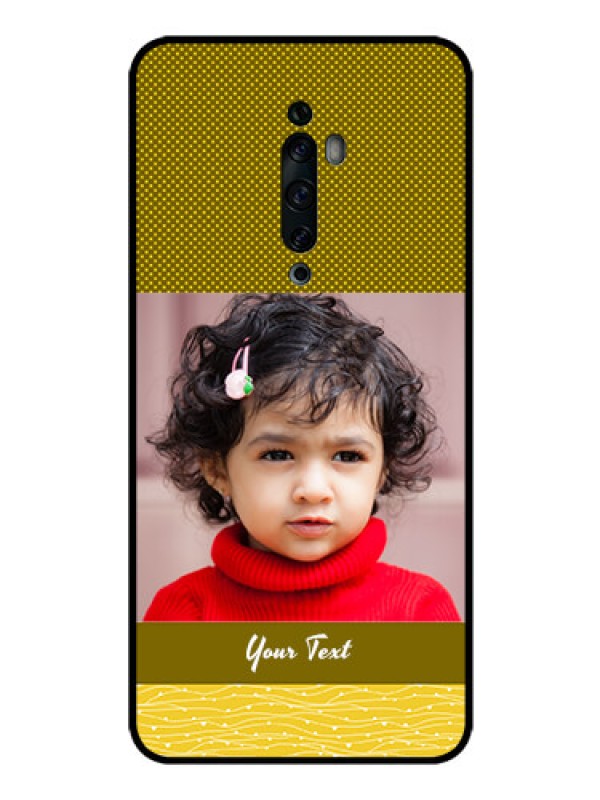 Custom Oppo Reno 2F Custom Glass Phone Case  - Simple Green Color Design