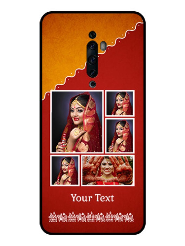 Custom Oppo Reno 2F Personalized Glass Phone Case  - Wedding Pic Upload Design