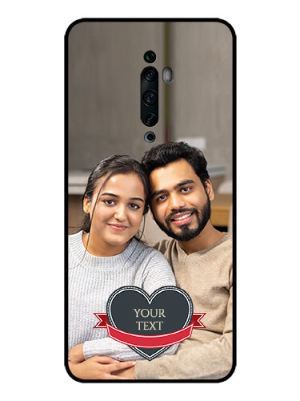 Custom Oppo Reno 2F Custom Glass Phone Case  - Just Married Couple Design