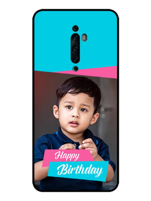 Custom Oppo Reno 2F Personalized Glass Phone Case  - Image Holder with 2 Color Design