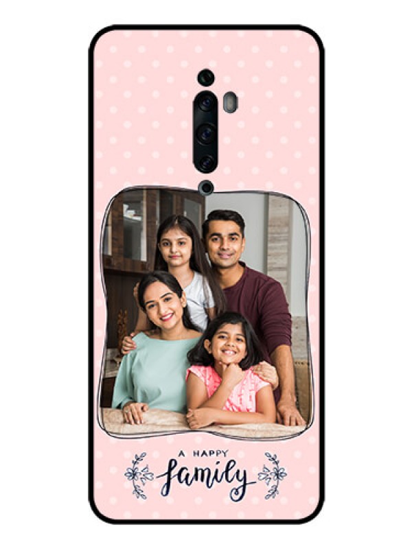 Custom Oppo Reno 2F Custom Glass Phone Case  - Family with Dots Design