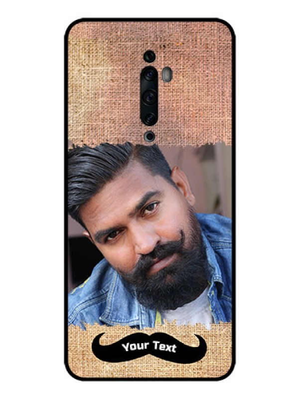 Custom Oppo Reno 2F Personalized Glass Phone Case  - with Texture Design