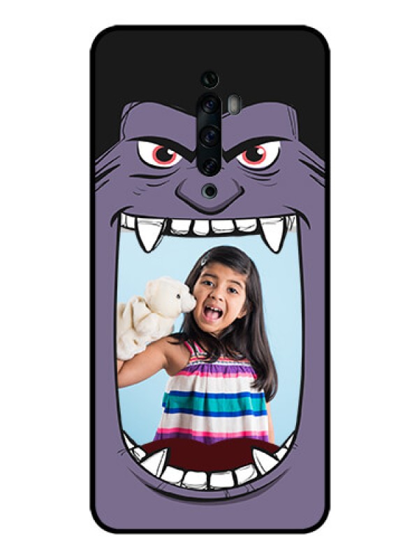 Custom Oppo Reno 2F Custom Glass Phone Case  - Angry Monster Design