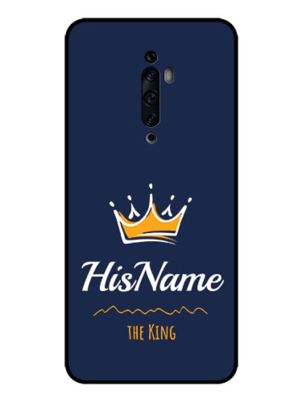 Custom Oppo Reno 2F Glass Phone Case King with Name