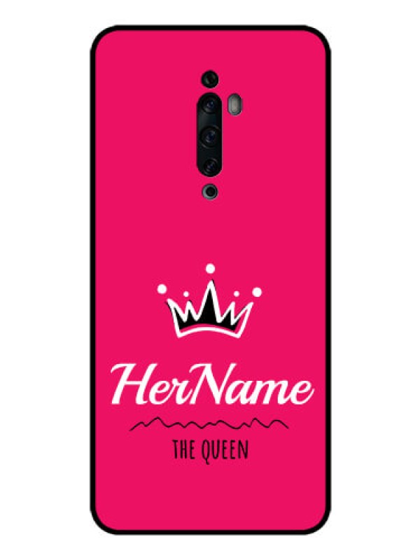 Custom Oppo Reno 2F Glass Phone Case Queen with Name