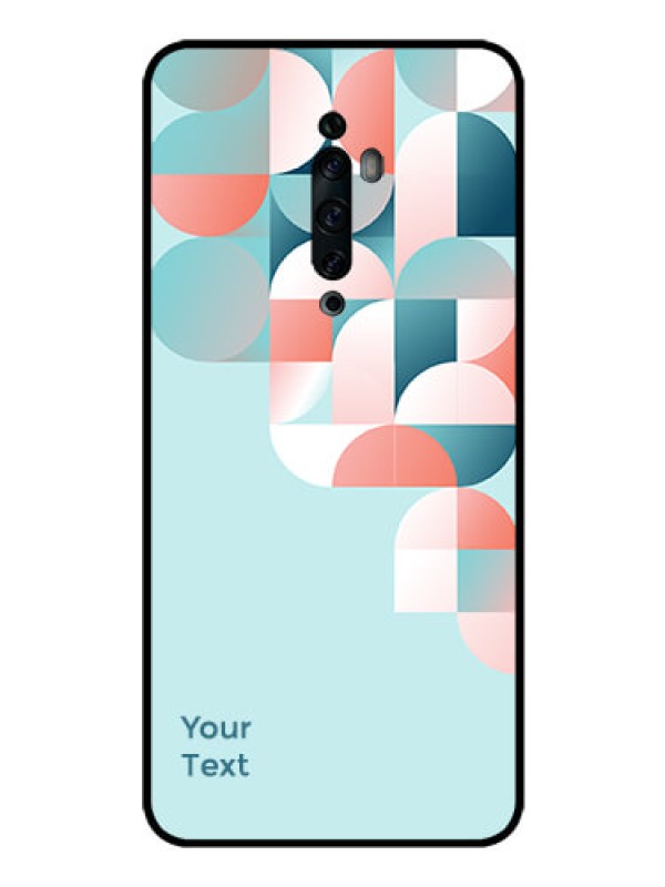 Custom Oppo Reno 2f Custom Glass Phone Case - Stylish Semi-circle Pattern Design