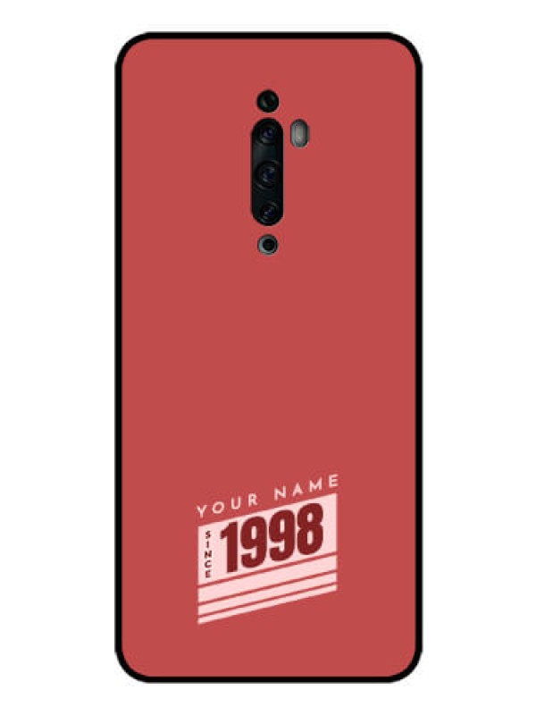 Custom Oppo Reno 2f Custom Glass Phone Case - Red custom year of birth Design