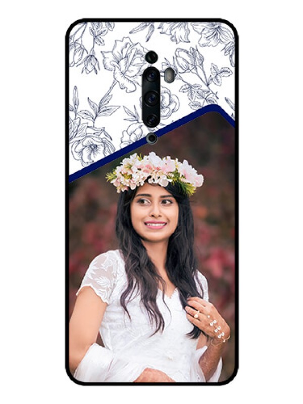Custom Oppo Reno 2Z Personalized Glass Phone Case  - Premium Floral Design