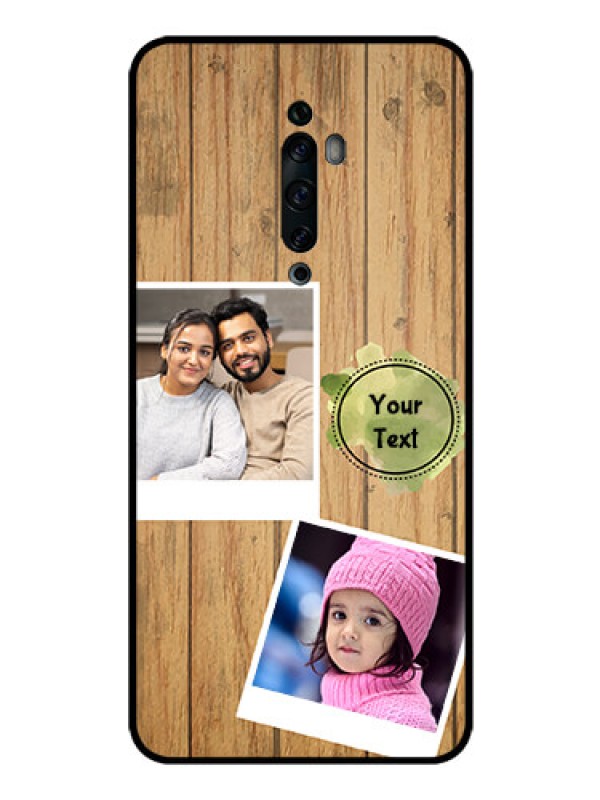Custom Oppo Reno 2Z Custom Glass Phone Case  - Wooden Texture Design