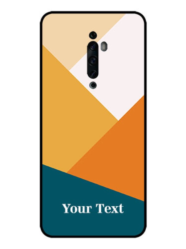 Custom Oppo Reno 2z Personalized Glass Phone Case - Stacked Multi-colour Design