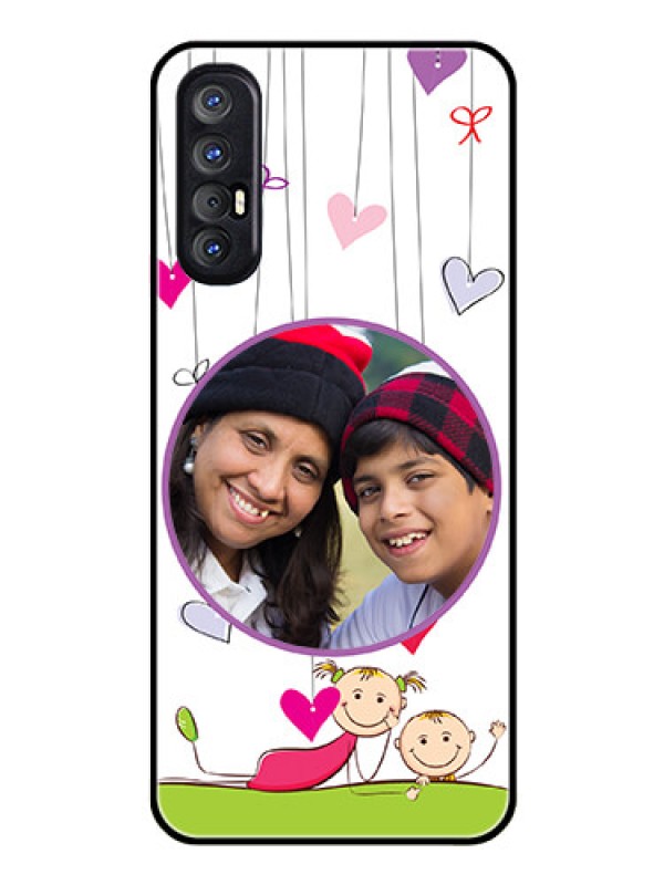 Custom Reno 3 Pro Photo Printing on Glass Case  - Cute Kids Phone Case Design
