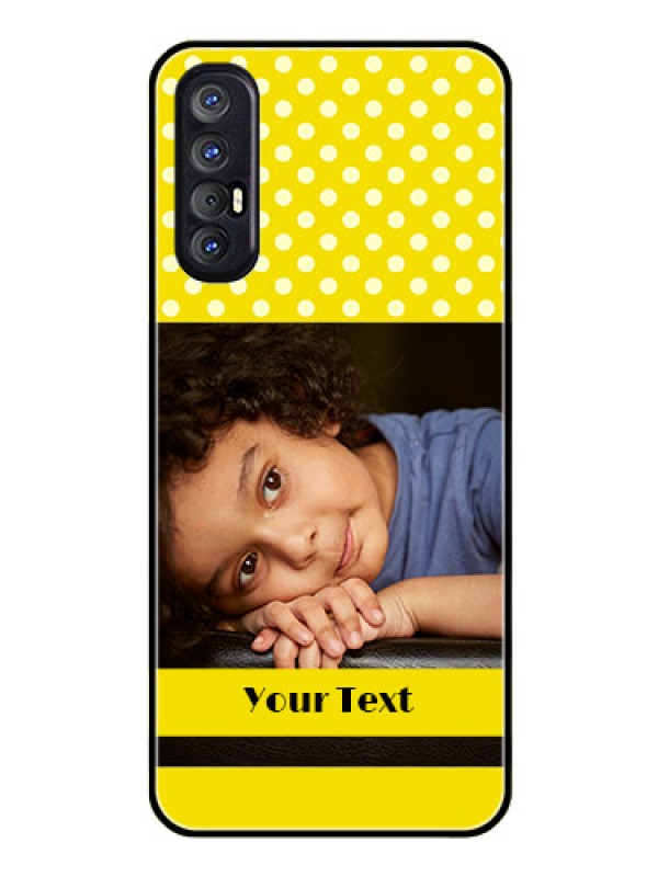 Custom Reno 3 Pro Custom Glass Phone Case  - Bright Yellow Case Design