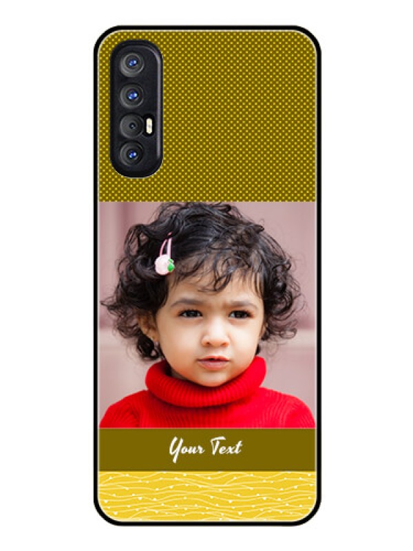 Custom Reno 3 Pro Custom Glass Phone Case  - Simple Green Color Design